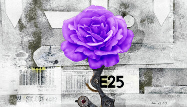 Картина под названием "Solitary flower" - Seven E, Подлинное произведение искусства, Акрил