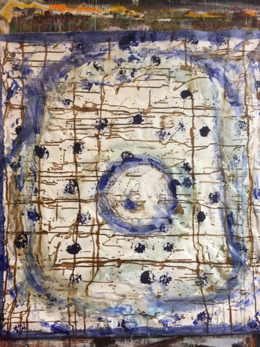 Painting titled "Tourbillon" by Dona Swan, Original Artwork, Encaustic