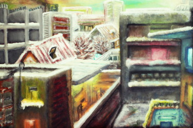 Painting titled "second floor.jpg" by S F P (Severe), Original Artwork, Acrylic
