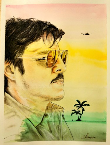 Drawing titled "Narcos" by Johnny Rinkel, Original Artwork, Pencil