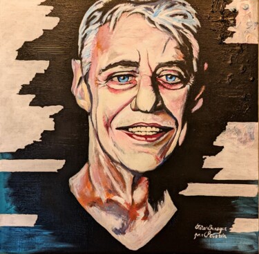 Painting titled "Chico Buarque" by Johnny Rinkel, Original Artwork, Acrylic