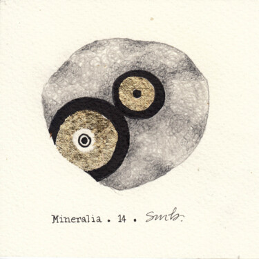 Zeichnungen mit dem Titel "Mineralia • 14" von Séverine Bourgeois, Original-Kunstwerk, Graphit