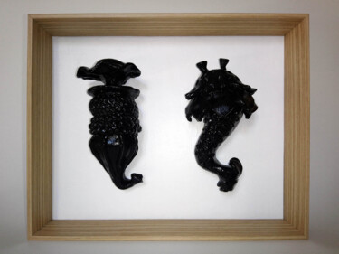 Escultura intitulada "Foraminifera • écha…" por Séverine Bourgeois, Obras de arte originais, Argila Montado em Outro painel…