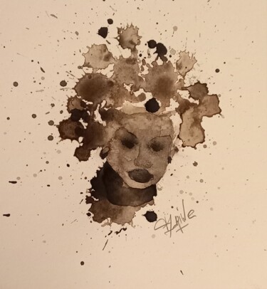 Painting titled "L' élégance de la t…" by Séverine Florin, Original Artwork, Watercolor