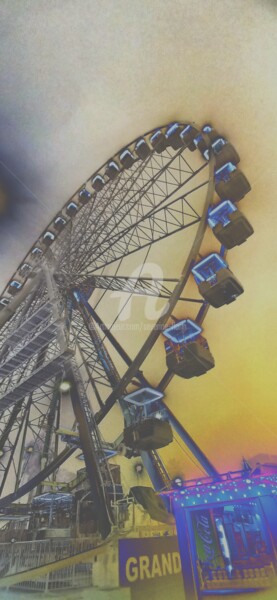 Photographie intitulée "Grande roue" par Séverine Florin, Œuvre d'art originale, Photographie manipulée