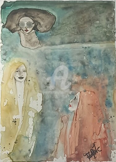 Картина под названием "Trinité" - Séverine Florin, Подлинное произведение искусства, Акварель