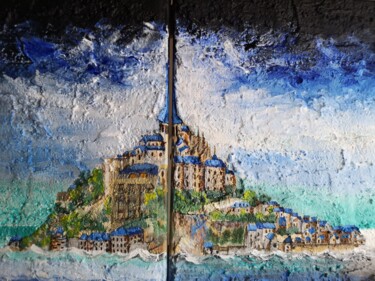 Pintura intitulada "Monts et Merveilles" por Séverine Frigout, Obras de arte originais, Acrílico Montado em Armação em madei…