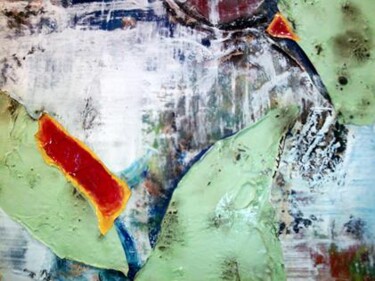 Peinture intitulée "Fragmentation" par Séverine Joly (Carré comme Orange), Œuvre d'art originale, Huile
