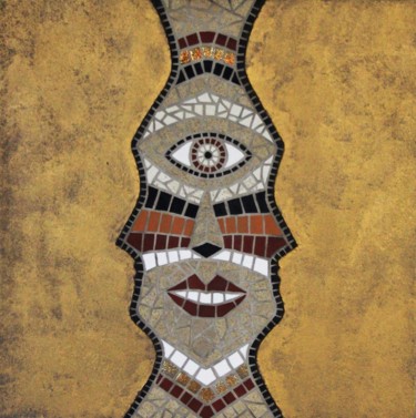 Sculpture titled "Prince africain" by Severine Lembke, Original Artwork, Mosaic