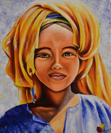 Painting titled "L'enfant du pays" by Severine Lowyck, Original Artwork, Oil