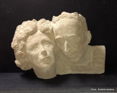雕塑 标题为“Murmure : hommage J…” 由Sev, 原创艺术品, 石