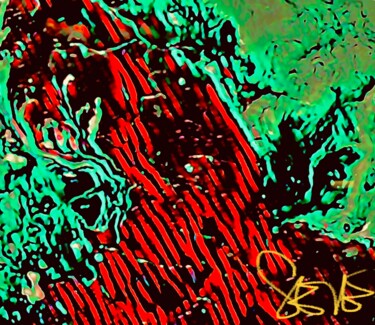 「Transcryption: Burn…」というタイトルのデジタルアーツ Séverine Pilloud (SEVE Art Visions)によって, オリジナルのアートワーク, デジタル絵画
