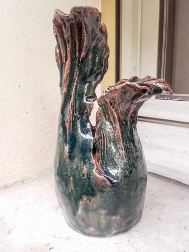 Sculpture intitulée "Pot à vagues" par Severine Soulas, Œuvre d'art originale, Céramique