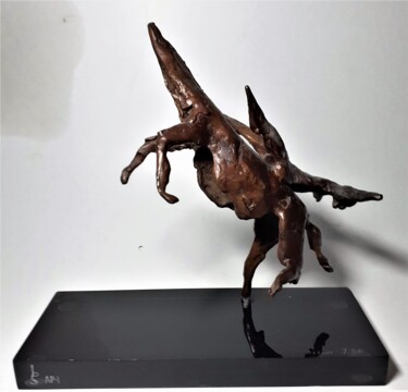 Escultura intitulada "Equus imbizzarrito…" por Severino Braccialarghe, Obras de arte originais, Bronze