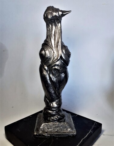 Skulptur mit dem Titel "IDOLATRIA AFRICANA" von Severino Braccialarghe, Original-Kunstwerk, Edelstahl
