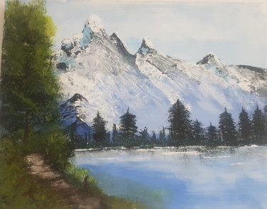 Pintura intitulada "Mountain art" por S.As, Obras de arte originais