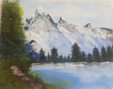 Schilderij getiteld "Mountain art" door S.As, Origineel Kunstwerk