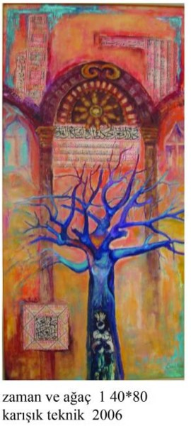 Ζωγραφική με τίτλο "zaman ve ağaç" από Sevgi Dağcı  Koç, Αυθεντικά έργα τέχνης