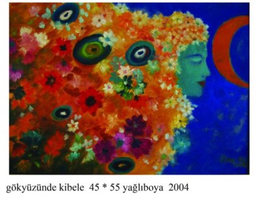 Pintura intitulada "gökyüzünde kibele" por Sevgi Dağcı  Koç, Obras de arte originais