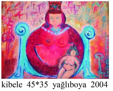Painting titled "kibele" by Sevgi Dağcı  Koç, Original Artwork
