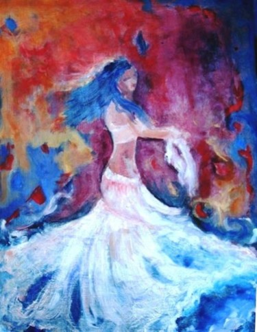 Painting titled "Dansçı Kız" by Sevgi Dağcı  Koç, Original Artwork