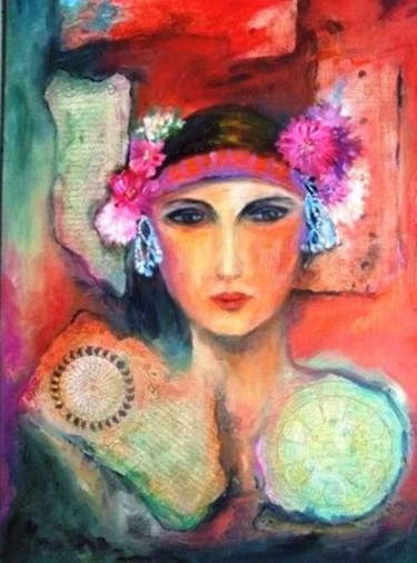 Painting titled "Yaşama Bakış" by Sevgi Dağcı  Koç, Original Artwork