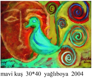 "mavi kuş" başlıklı Tablo Sevgi Dağcı  Koç tarafından, Orijinal sanat