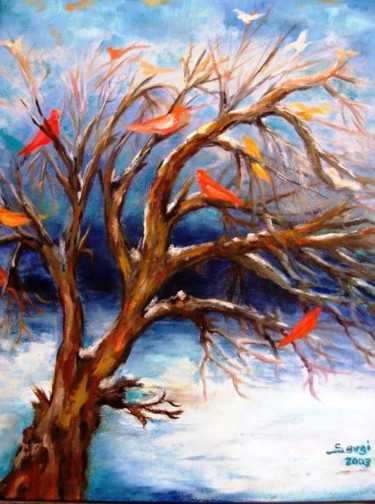 "Kuşlar" başlıklı Tablo Sevgi Dağcı  Koç tarafından, Orijinal sanat