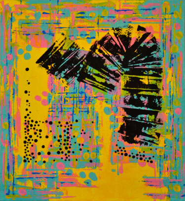 Peinture intitulée "Colorful Spots (055)" par Sevil Ahmadian, Œuvre d'art originale, Acrylique