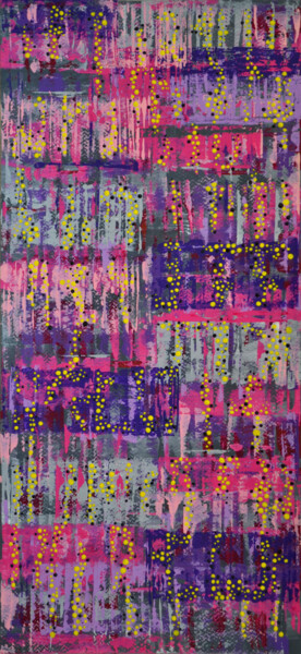 Painting titled "Colorful Spots (076)" by Sevil Ahmadian, Original Artwork, Acrylic