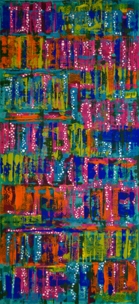 Malerei mit dem Titel "Colorful Spots (079)" von Sevil Ahmadian, Original-Kunstwerk, Acryl