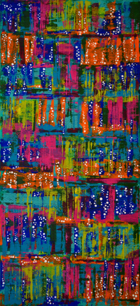 Peinture intitulée "Colorful Spots (082)" par Sevil Ahmadian, Œuvre d'art originale, Acrylique