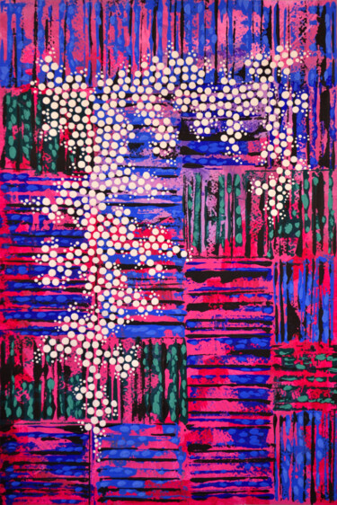 Malerei mit dem Titel "Colorful Spots (085)" von Sevil Ahmadian, Original-Kunstwerk, Acryl