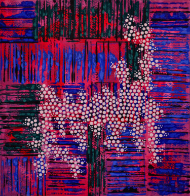 Malerei mit dem Titel "Colorful Spots (094)" von Sevil Ahmadian, Original-Kunstwerk, Acryl