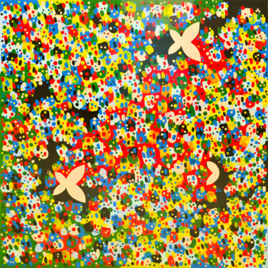 Schilderij getiteld "Invasion of Butterf…" door Sevil Ahmadian, Origineel Kunstwerk, Acryl