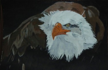 Pintura intitulada "eagle" por Şevkiye Görgen Şengül, Obras de arte originais, Guache