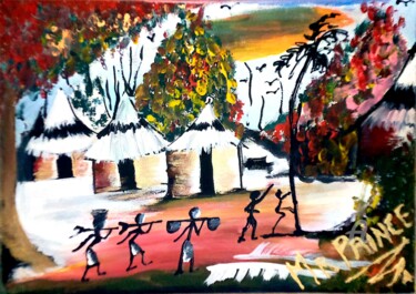 Картина под названием "ART143" - Sewa Situ Prince-Agbodjan, Подлинное произведение искусства, Акрил