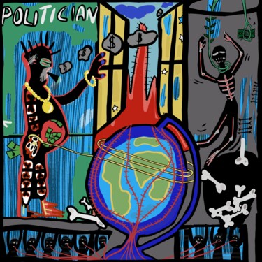 Arts numériques intitulée "Politician" par Seyithan Solgun, Œuvre d'art originale, Travail numérique 2D
