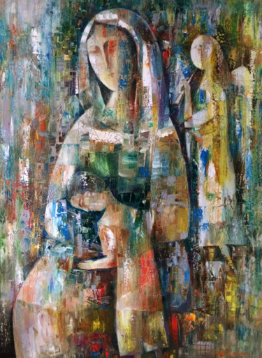Pintura titulada "Feel with the soul…" por Seyran, Obra de arte original, Oleo Montado en Bastidor de camilla de madera