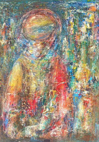 Картина под названием "Colorful Reflections" - Seyran, Подлинное произведение искусства, Масло Установлен на Деревянная рама…