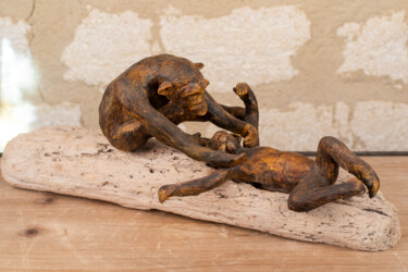Scultura intitolato "Le caprice" da Seys Sculpture, Opera d'arte originale, Terracotta