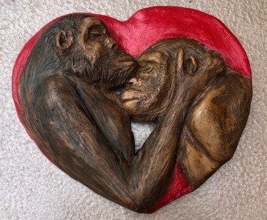 Sculpture intitulée "Saint Valentin" par Seys Sculpture, Œuvre d'art originale, Terre cuite