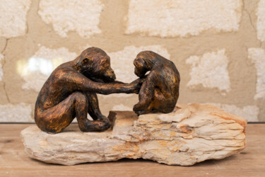 Скульптура под названием "La consolation" - Seys Sculpture, Подлинное произведение искусства, Терракота