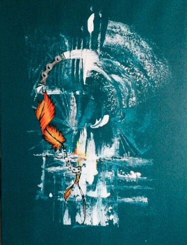 Картина под названием "Lion" - Sfear  Art Painting, Подлинное произведение искусства, Акрил Установлен на Деревянная рама дл…