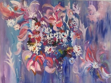 Pittura intitolato "Flowers of love" da Karan Hadad, Opera d'arte originale, Acrilico