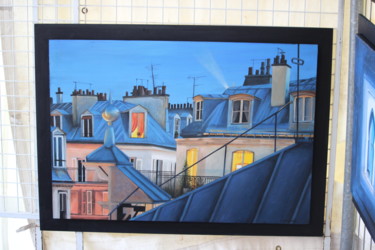 Painting titled "LES TOITS DE PARIS 1" by Jad, Original Artwork