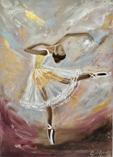 Painting titled "Aurous" by Sarah Ginidy, Original Artwork, Oil