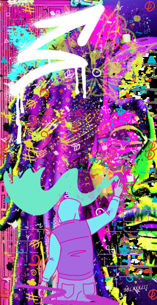 Grafika cyfrowa / sztuka generowana cyfrowo zatytułowany „Streetart bob#1” autorstwa Sglxxxiii, Oryginalna praca, 2D praca c…