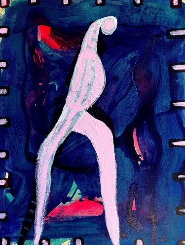 Pittura intitolato ""Striving Forward"…" da Sha Kama, Opera d'arte originale, Acrilico