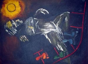 Painting titled "Life" by Shabu Kutty, Original Artwork